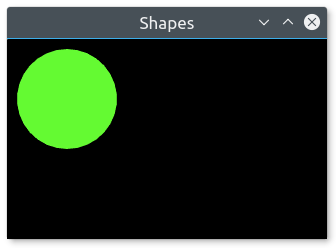 A colored shape