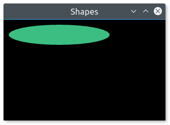 An ellipse shape