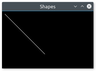 A line shape drawn as a primitive