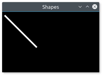 A line shape drawn as a rectangle